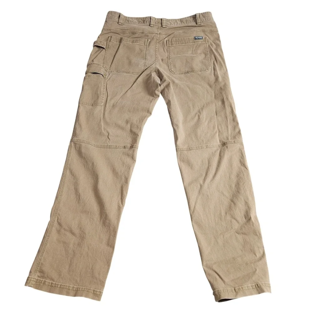 Columbia Pants Mens 34x32 Khaki Utility Outdoor Hiking Trail Workwear Gorpcore - Picture 2 of 6